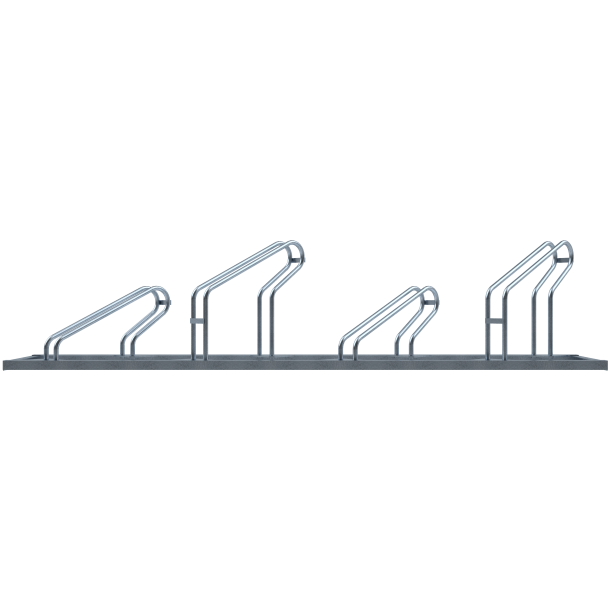 Bicycle parking rack | One-sided rack, 45, right | 4 Bicycleslength: 2260 mm